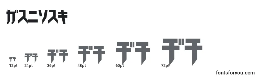 Tricrg Font Sizes
