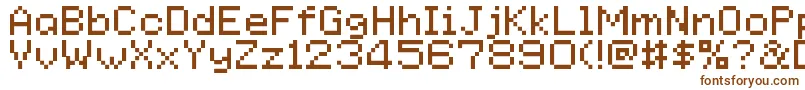 GoldenSun-fontti – ruskeat fontit valkoisella taustalla