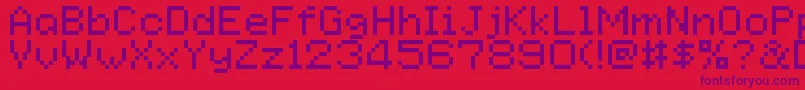 GoldenSun-Schriftart – Violette Schriften auf rotem Hintergrund