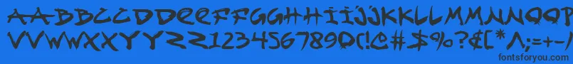 Fightkid Font – Black Fonts on Blue Background