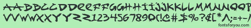 Fightkid Font – Black Fonts on Green Background