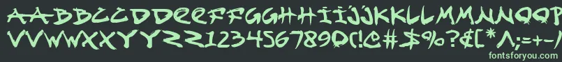 Fightkid Font – Green Fonts on Black Background