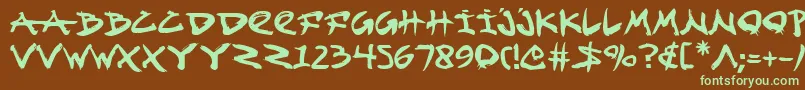 Fightkid Font – Green Fonts on Brown Background