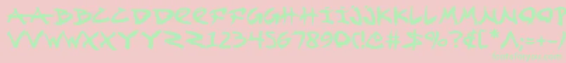 Fightkid Font – Green Fonts on Pink Background