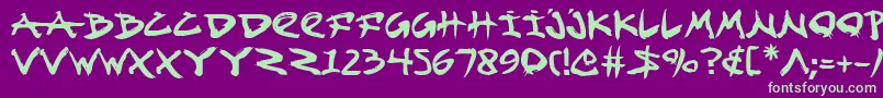 Fightkid Font – Green Fonts on Purple Background