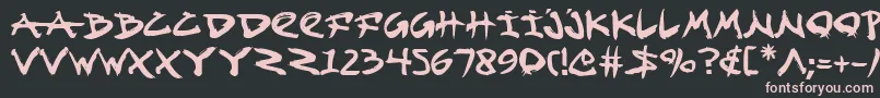 Fightkid Font – Pink Fonts on Black Background