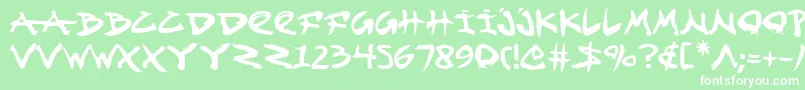 Fightkid Font – White Fonts on Green Background