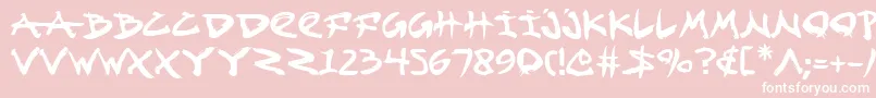 Fightkid Font – White Fonts on Pink Background