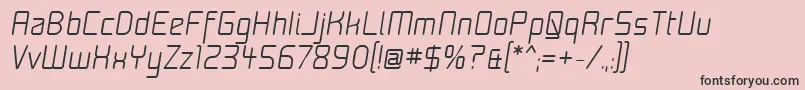 Moon15i-Schriftart – Schwarze Schriften auf rosa Hintergrund