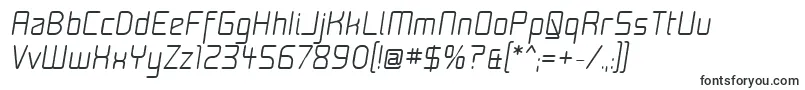 フォントMoon15i – 白い背景に黒い文字