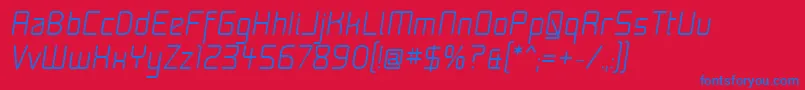 Шрифт Moon15i – синие шрифты на красном фоне