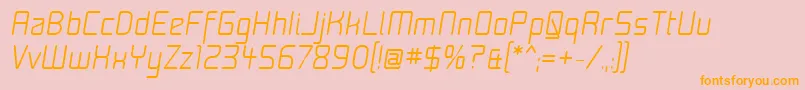 Moon15i Font – Orange Fonts on Pink Background