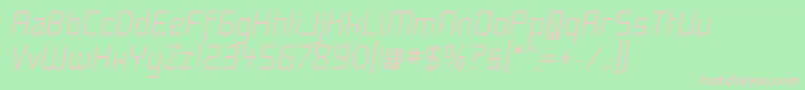 Moon15i Font – Pink Fonts on Green Background