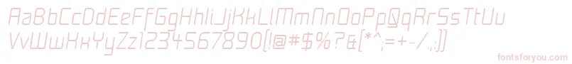フォントMoon15i – 白い背景にピンクのフォント