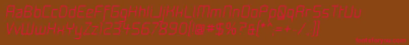 Moon15i Font – Red Fonts on Brown Background