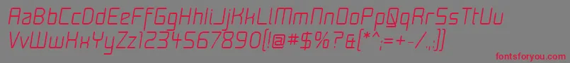 Moon15i Font – Red Fonts on Gray Background