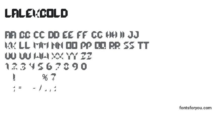 Schriftart LalekBold – Alphabet, Zahlen, spezielle Symbole