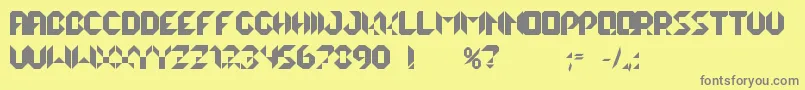 フォントLalekBold – 黄色の背景に灰色の文字