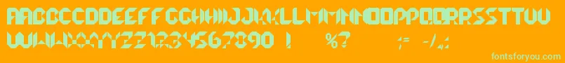 LalekBold Font – Green Fonts on Orange Background