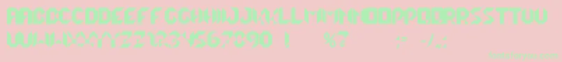 LalekBold Font – Green Fonts on Pink Background