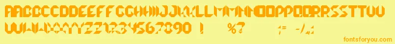 LalekBold Font – Orange Fonts on Yellow Background