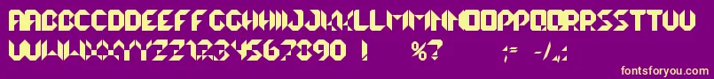 fuente LalekBold – Fuentes Amarillas Sobre Fondo Morado
