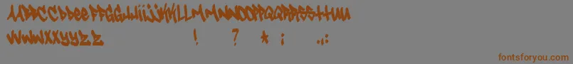 Tagster Font – Brown Fonts on Gray Background