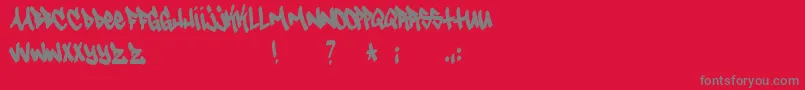 Tagster Font – Gray Fonts on Red Background
