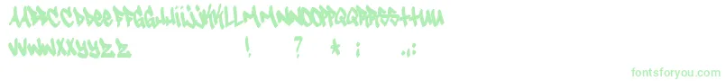 Tagster Font – Green Fonts on White Background