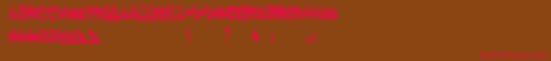 Tagster Font – Red Fonts on Brown Background