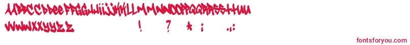 Tagster Font – Red Fonts on White Background