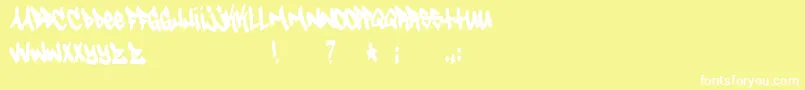 Tagster Font – White Fonts on Yellow Background