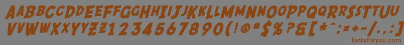 SfComicScriptBold Font – Brown Fonts on Gray Background