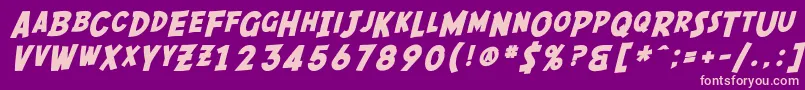 SfComicScriptBold-Schriftart – Rosa Schriften auf violettem Hintergrund