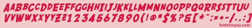 SfComicScriptBold Font – Red Fonts on Pink Background