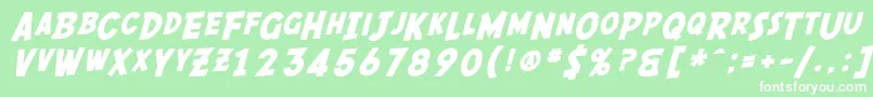 SfComicScriptBold Font – White Fonts on Green Background