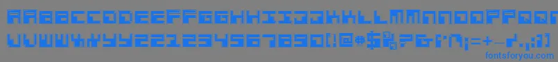 Czcionka PhaserBankPro – niebieskie czcionki na szarym tle