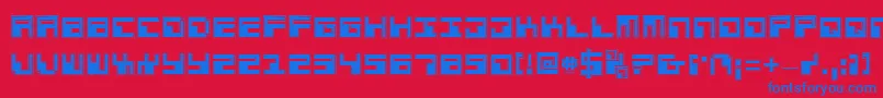 PhaserBankPro-fontti – siniset fontit punaisella taustalla