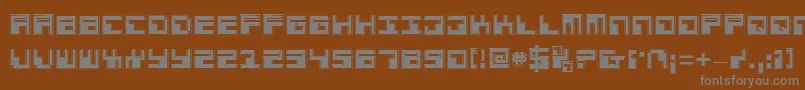 Шрифт PhaserBankPro – серые шрифты на коричневом фоне