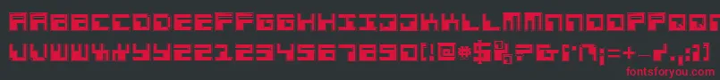 PhaserBankPro Font – Red Fonts on Black Background