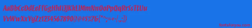 MezzstdSemibold-fontti – punaiset fontit sinisellä taustalla