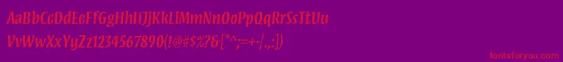 Police MezzstdSemibold – polices rouges sur fond violet
