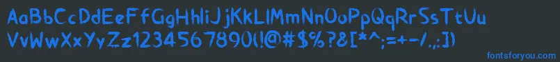 BrushstrokeHorror Font – Blue Fonts on Black Background