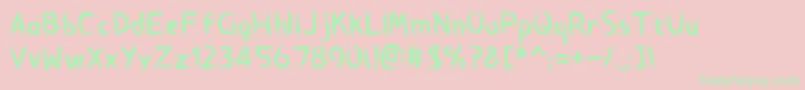 BrushstrokeHorror Font – Green Fonts on Pink Background