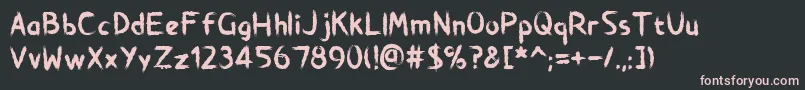BrushstrokeHorror Font – Pink Fonts on Black Background