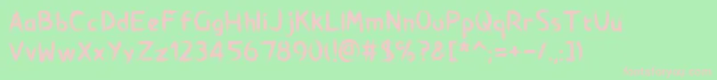 BrushstrokeHorror Font – Pink Fonts on Green Background