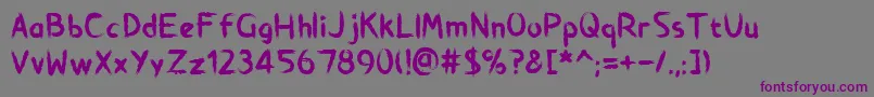 BrushstrokeHorror Font – Purple Fonts on Gray Background