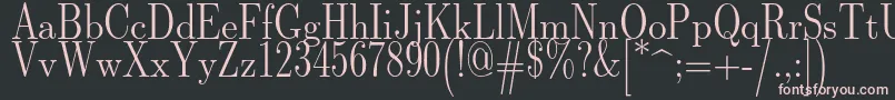 Lmromandunh10Regular Font – Pink Fonts on Black Background