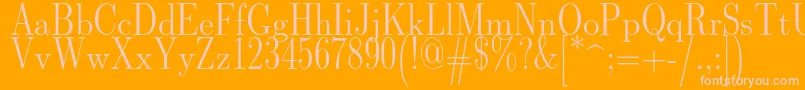 Lmromandunh10Regular Font – Pink Fonts on Orange Background