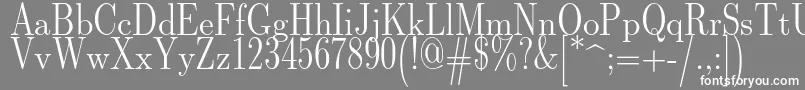 Lmromandunh10Regular Font – White Fonts on Gray Background